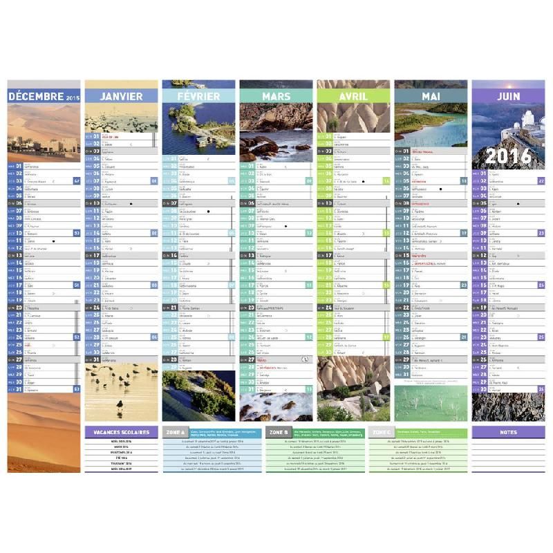 CALENDRIER BANCAIRE PLANETE - 43 X 55 CM - 2024 Comparer les prix