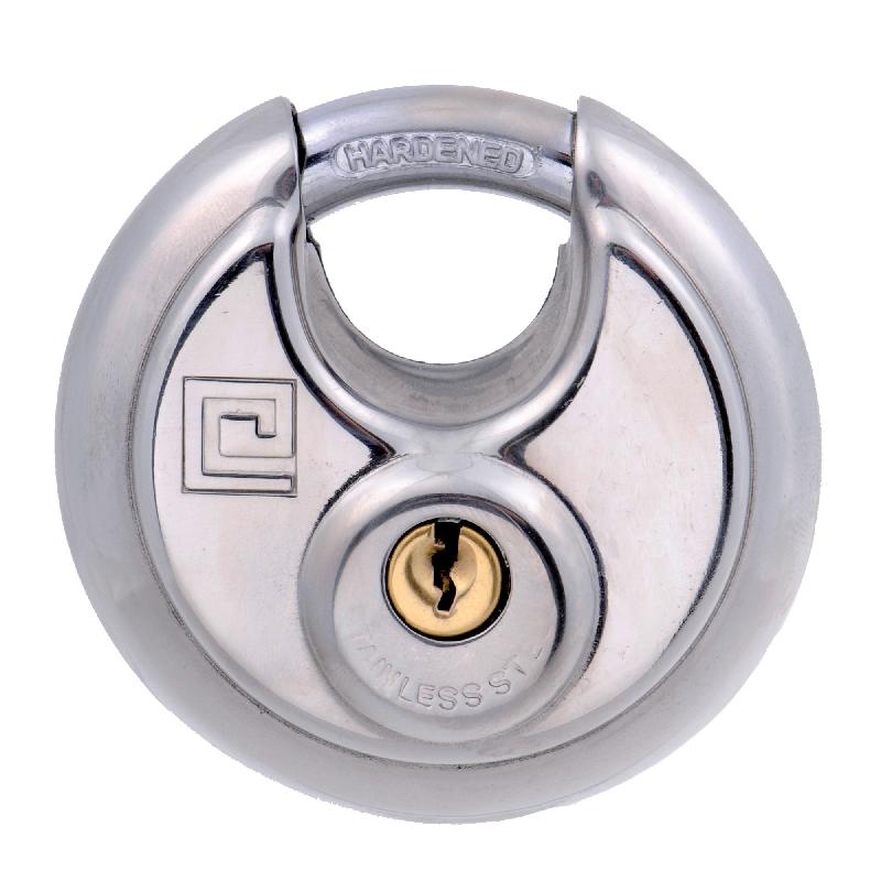 Cadenas disque LUNA LU70 - HERACLES - i-cad-lu70 - acier inox et anse cémentée - 70 mm_0