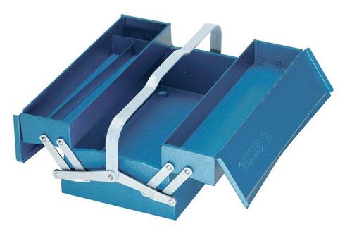 Caisse à outils vide - 3 compartiments - 160 x 420 x 225 mm - Bleu Gedorit - Réf. 6608250_0