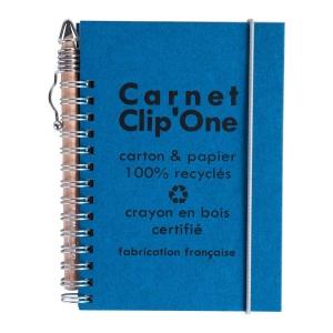 Carnet a6 sans crayon clip one - pas de marquage sur le crayon - marquage à chaud 1 couleur ou en creux sur la couverture recto du carnet référence: ix236737_0