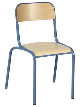 Chaise scolaire VLORÉ - Taille 1 à 7 - Assise et dossier en hêtre multiplis 8 mm_0