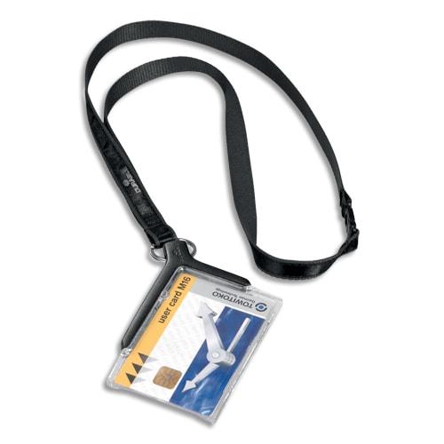 Porte-badges Deluxe - Boîte de 10 - 1 carte - Avec lacet textile - Durable_0