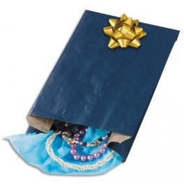 EMBALLAGE PAQUET DE 250 SACHETS KRAFT BLEU 15 X 25 X 7 CM