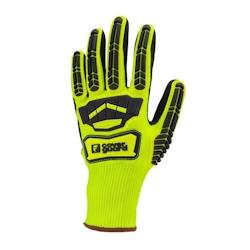 Gants de travail impact  EUROCUT IMPACT0 (x  5) jaune fluo T.10 Coverguard - 10 Nitrile 5450564040304_0