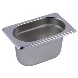 GASTRO M Bac Gastro Inox GN 1/9 Profondeur 100 mm Inox 80 cl GR701 - 685071148501_0