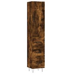 Helloshop26 - Buffet bahut commode armoire meuble de rangement organisateur cuisine salle de séjour salon haut 34,5 x 34 x 180 cm 02_0033346 - 300021_0