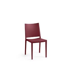 METRO PROFESSIONAL Chaise Kiava, empilable, en polypropylène, bordeaux - rouge plastique 4337182242987_0