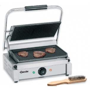 Grill multi-contact medium - Plaques rainurées en fonte d'acier émaillé - Thermostat 50 à 300°C_0
