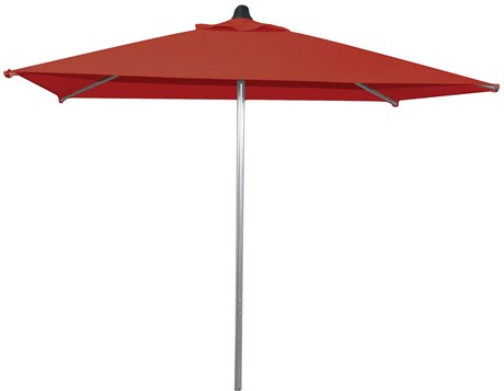 PARASOL CENTRÉ ANODISÉ ROUGE 2 X 2 M