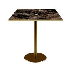 Restootab - Table 70x70cm Rome bistrot marbre veiné glossy - noir TB-ROM2-7070M-BER.CAP-LAI_0
