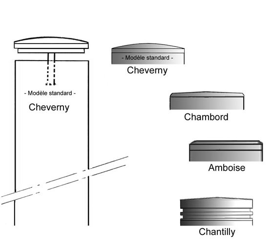 Tête en inox ou acier pour bornes amovibles ou anti-béliers, existe en différents modèles_0