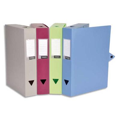 BOITE DE CLASSEMENT CLASSDOC EN POLYPROPYLENE 8/10EME - DOS 8 CM - COLORIS ASSORTIS - LOT DE 6