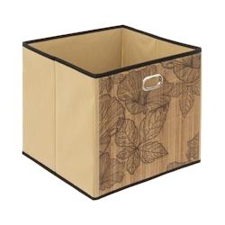 Boîte de rangement en bambou 31 x 31 cm - déco Blackflora - beige - 3560234679979_0