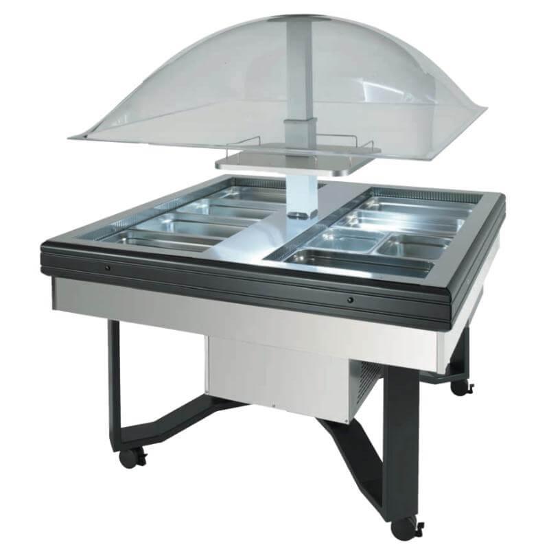 Buffet CUPOLA central carré pour 8 bacs GN 1/1_0