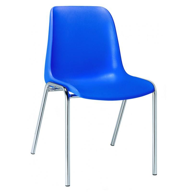 Chaise coque en plastique M4 - Coloris bleu - Confort et ergonomie - Marque Rolléco_0