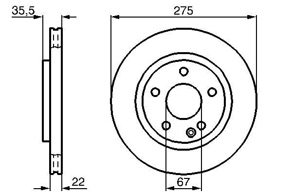 Disque de frein Bosch 0986478474 - ventilé intérieur - avant - boîte de 2 disques_0