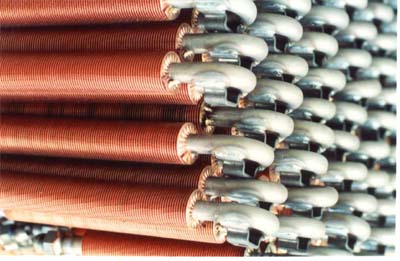 échangeur chaleur tubes ailettes spiralées diamètre 16 mm à 26,9 mm