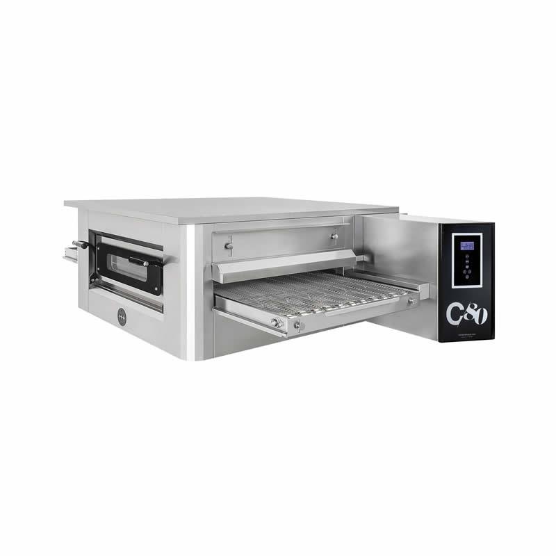 Four convoyeur électrique Prismafood - 105 pizzas de Ø 30 cm par heure - Cuisson uniforme et double température_0