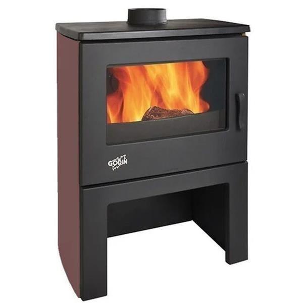 GODIN Poêle à bois panoramique 362113CARMIN - 362113CARMIN_0