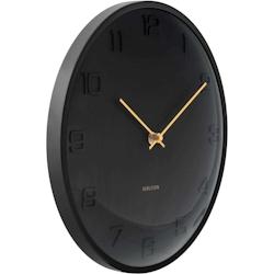 Horloge murale en métal Fuerte Dome noir Karlsson - noir 8714302772375_0