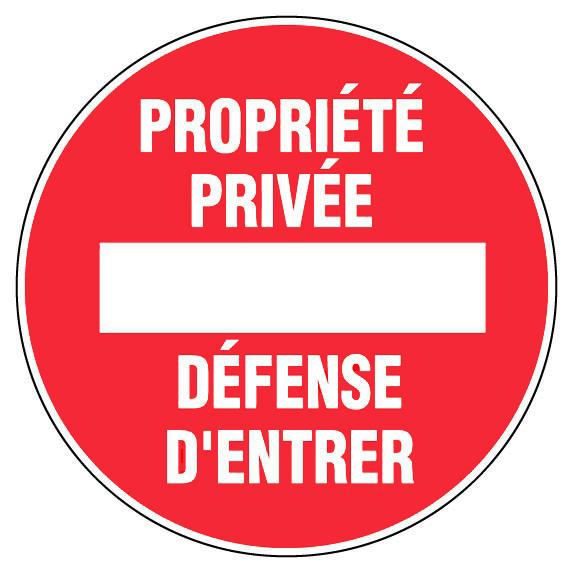 Panneau d’interdiction rond 300mm ''propriété privée'' - NOVAP - 4061368 - 372137_0