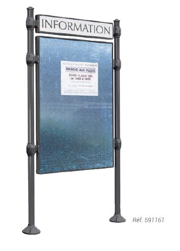 Panneau d'affichage libre - module complémentaire avec poteau acier et finitions personnalisables_0