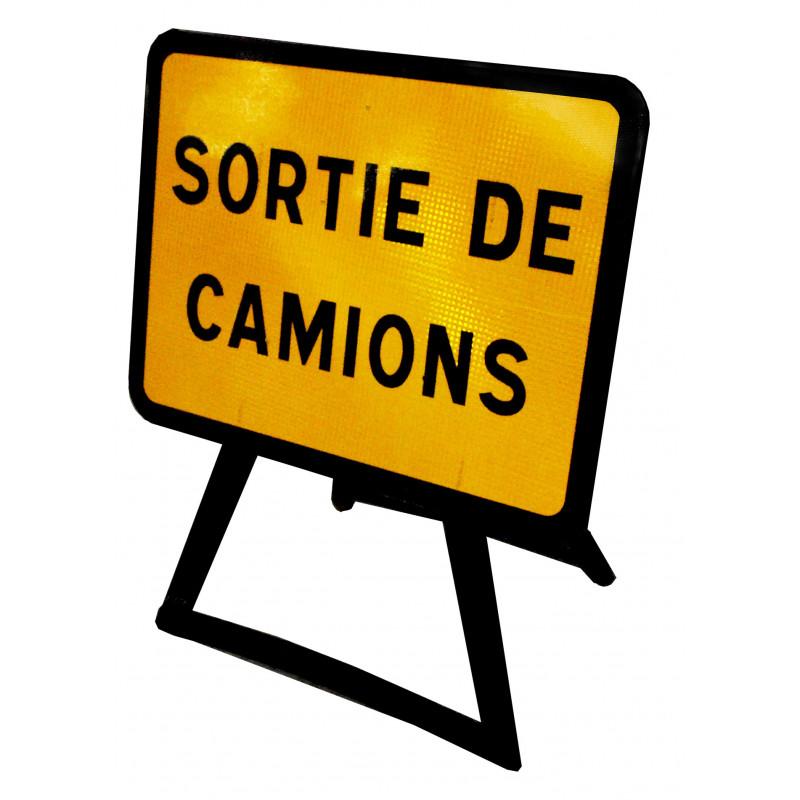Panneau indication temporaire sortie de camions KC1SC - WPSignalisation - ultra-résistant_0