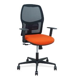 Piqueras y Crespo Silla Alfera sincro malla negra bali naranja oscuro brazo regulable - orange multi-matériau 394SM840B305B10B68R65_0