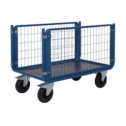 Provost Chariot manutention 2 ridelles grillagées charge 500kg - 70 x 100 x 100cm - 3701374401291_0