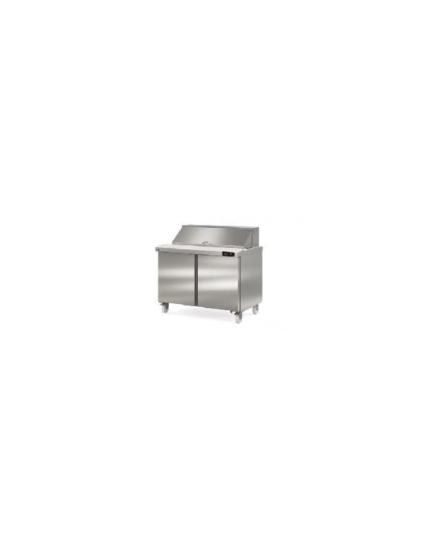 Saladette réfrigérée 2 portes - haut rendement sur roulette - 16 bacs GN 1/6 - SDT-48-18_0