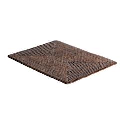 Set de table Saya - Rectangle en rotin naturel marron antique 40x30 cm - Table Passion_0