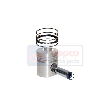 02136958 piston + segments majorés 0.010-0.25mm - référence PT-32-134A - compatible avec tracteurs New Holland, Case-IH, Fiat et Ford_0