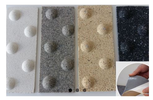 Bande podotactile minérale adhésive - SIG France - 600 x 400 mm - Norme NF P98-351_0