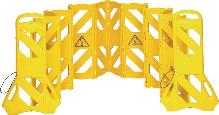 Barrières de sécurité mobiles en polyéthylène jaune - L.600 x H.1000 mm - 16 pièces RUBBERMAID_0