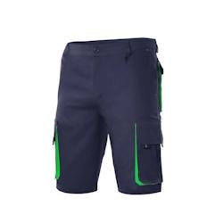 Bermuda multipoches bicolore  marine|lime T.48 Velilla - polyester 8435011465142_0