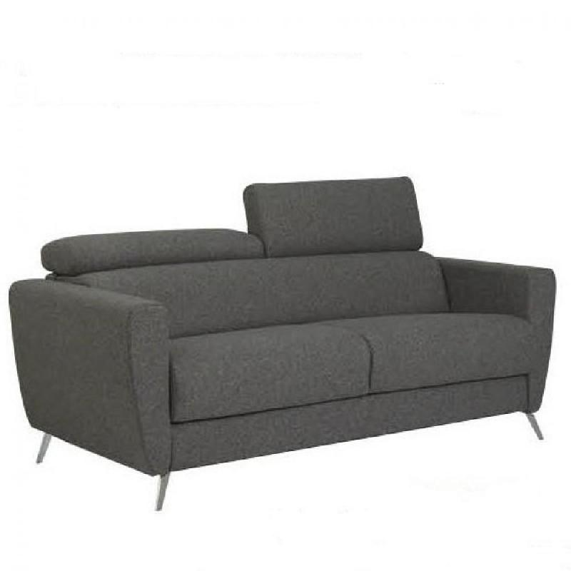 CANAPÉ CONVERTIBLE EXPRESS 140 CM TITAN MATELAS 14 CM TISSU GRIS_0