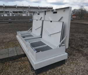 Capot  acier double-couvercle  pour accès eau potable_1