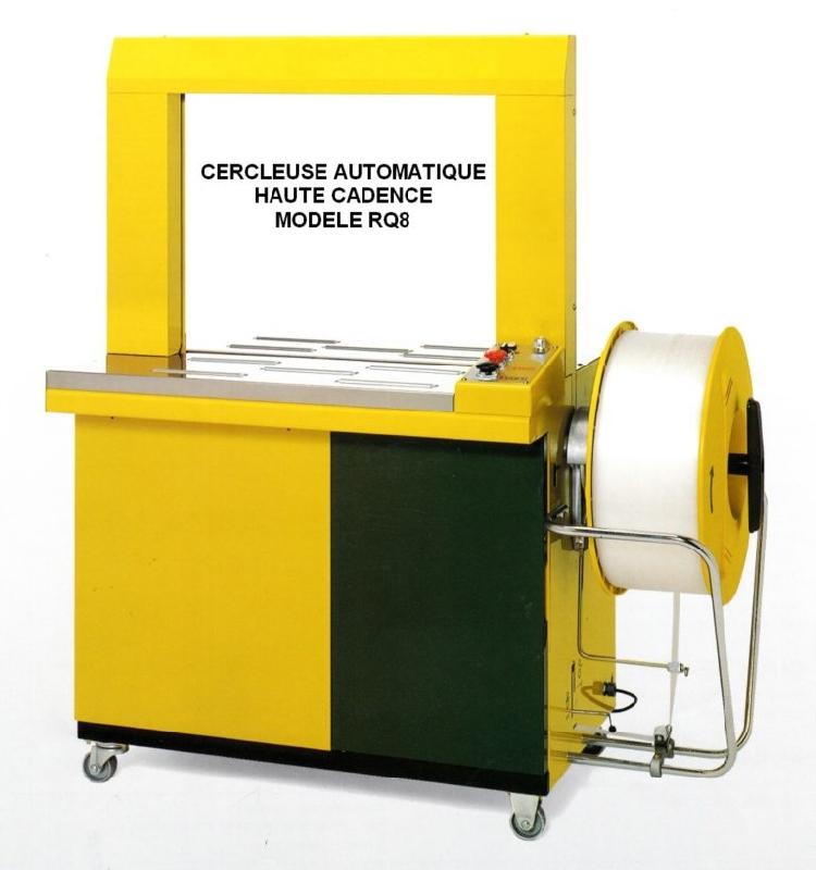 Cercleuse automatique RQ8 - haute cadence 50 cerclages/min - arche standard 650x500 mm_0