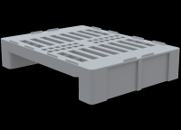 Demi-palette plastique hygiénique H2 - 800 x 600 mm - PEHD vierge - 2000 kg statique - 500 kg dynamique_0