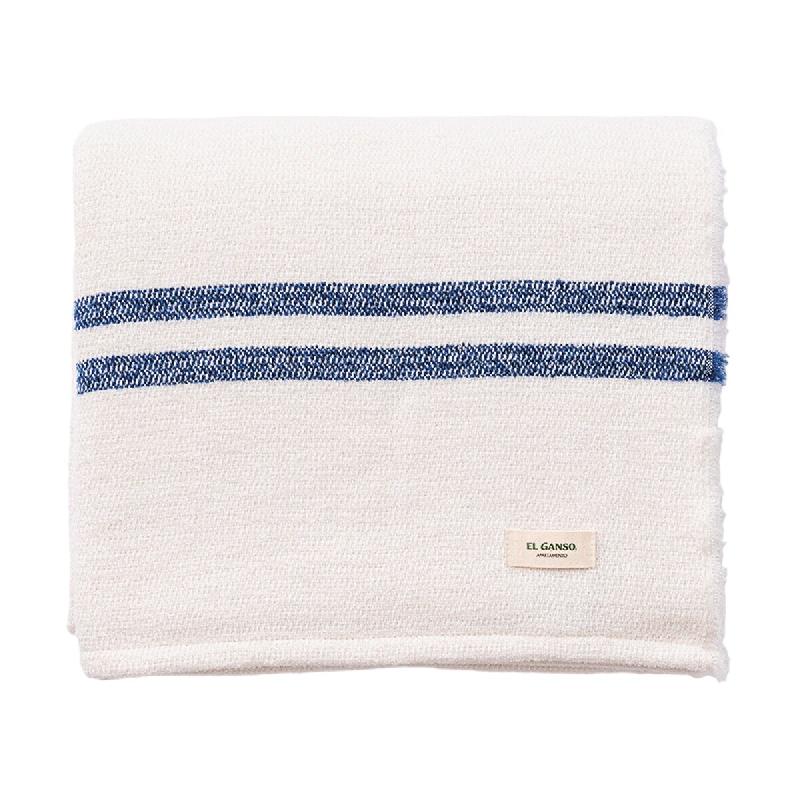El Ganso - Plaid Tricoté 140x190cm 340GR - Fil Teint couleur Écru - multicolore GAN015_0