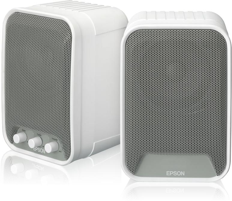 Epson Haut-parleurs actifs - ELPSP02 - 30W RMS - 2.0 canaux - Connexion RCA - Blanc_0