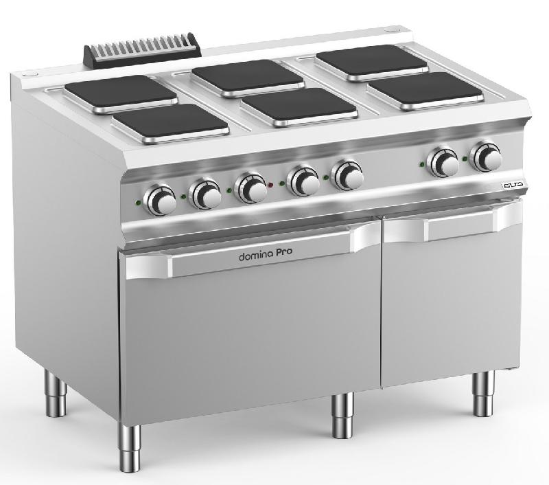 Fourneau professionnel électrique 6 plaques 2,6 kW sur four électrique - Domina Pro 700 - PQ711FE_0