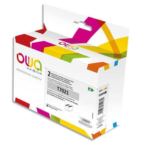 Owa pack de 2 cartouches compatibles jet d'encre epson t702 noir k10436ow_0