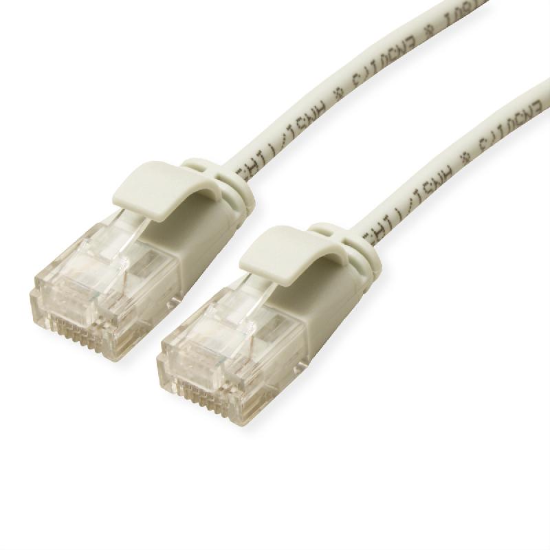 ROLINE Cordon Data Center UTP Cat.6A (Classe EA), LSOH, slim, gris, 1,5 m_0