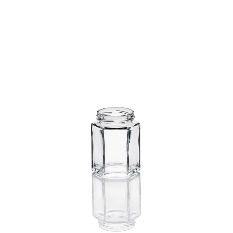 Bocaux en verre hexagonal 190 ml - Twist Off 58 mm - WJ000368_0