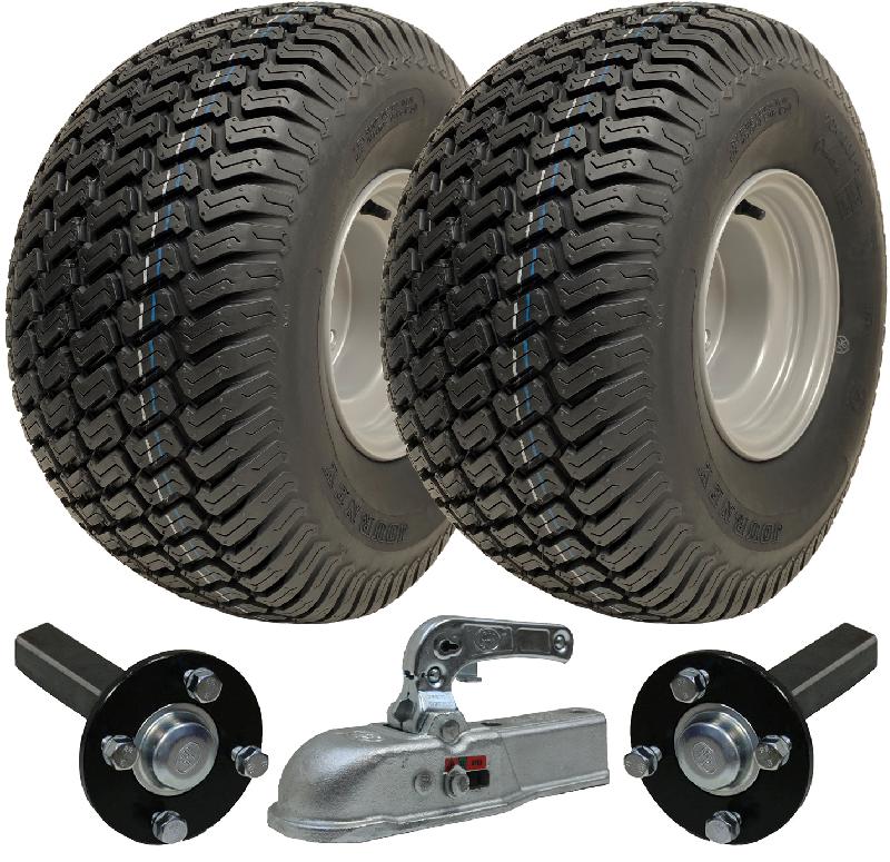 Kit de remorque ATV 20x10.00-8 - Moyeu, Fusées, Attelage en fonte - Légal route 900kg_0