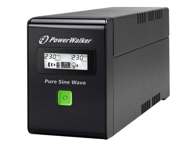 Puissance Walker UPS Line-Interactive 800VA - Sinusoïdale pure, 2x PL 230V, RJ11/RJ45, USB, écran LCD_0