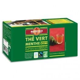 ALTER ECO BOITE DE 20 SACHETS DE THÉ VERT À LA MENTHE