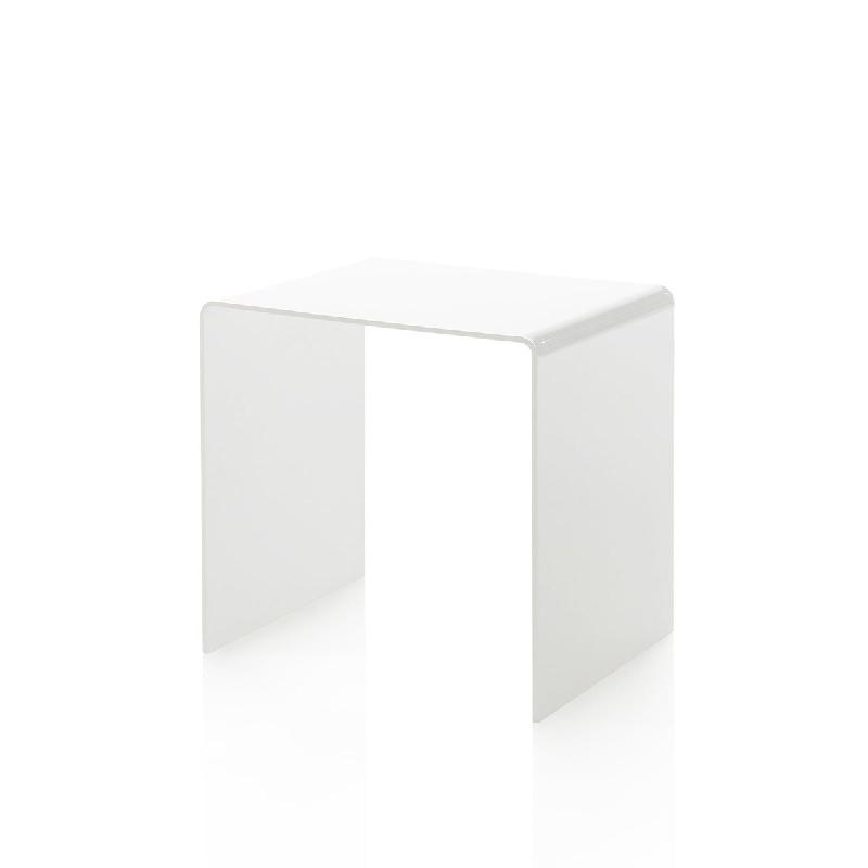 AQA Design Table basse CORVIAN en PMMA blanc L.50 P.40 H.50 MP06073 - blanc plastique MP06073_0
