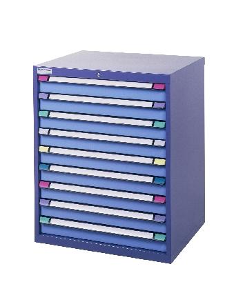 ARMOIRE 9 TIROIRS TM CLASSIC 80,5X100 CM BLEU PIGEON/BLEU CLAIR - THURMETALL - MANUTAN COLLECTIVITÉS